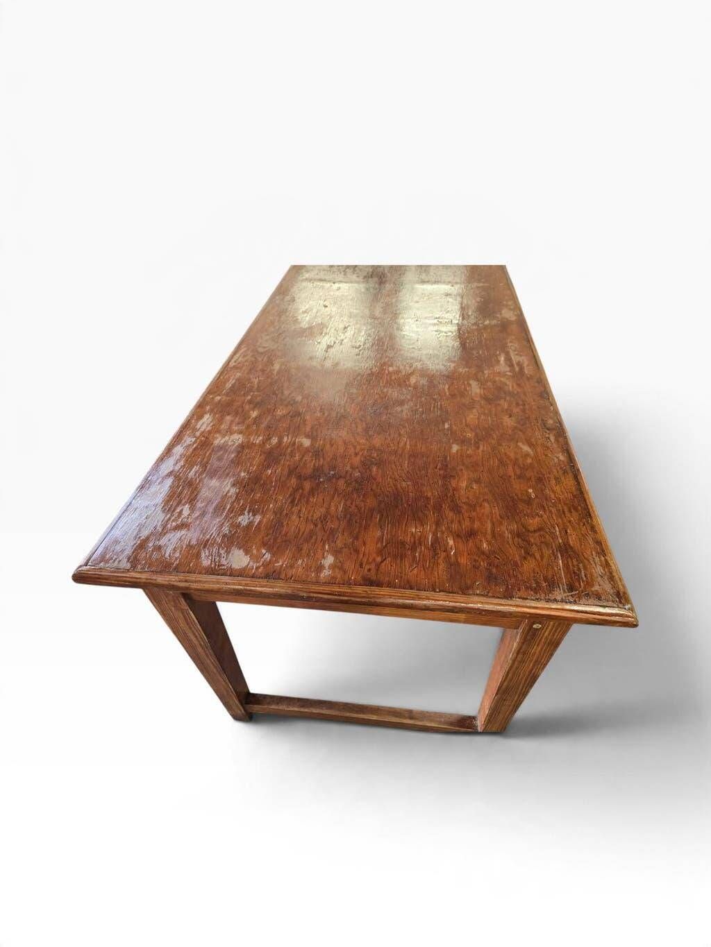 XL vintage solid wood dining table / farmhouse table