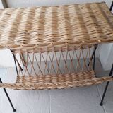 Wicker side table