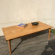 Table basse vintage 1970 en érable massif