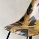 Chair in fibreglass and metal by René-Jean Caillette, stork design, 1950.