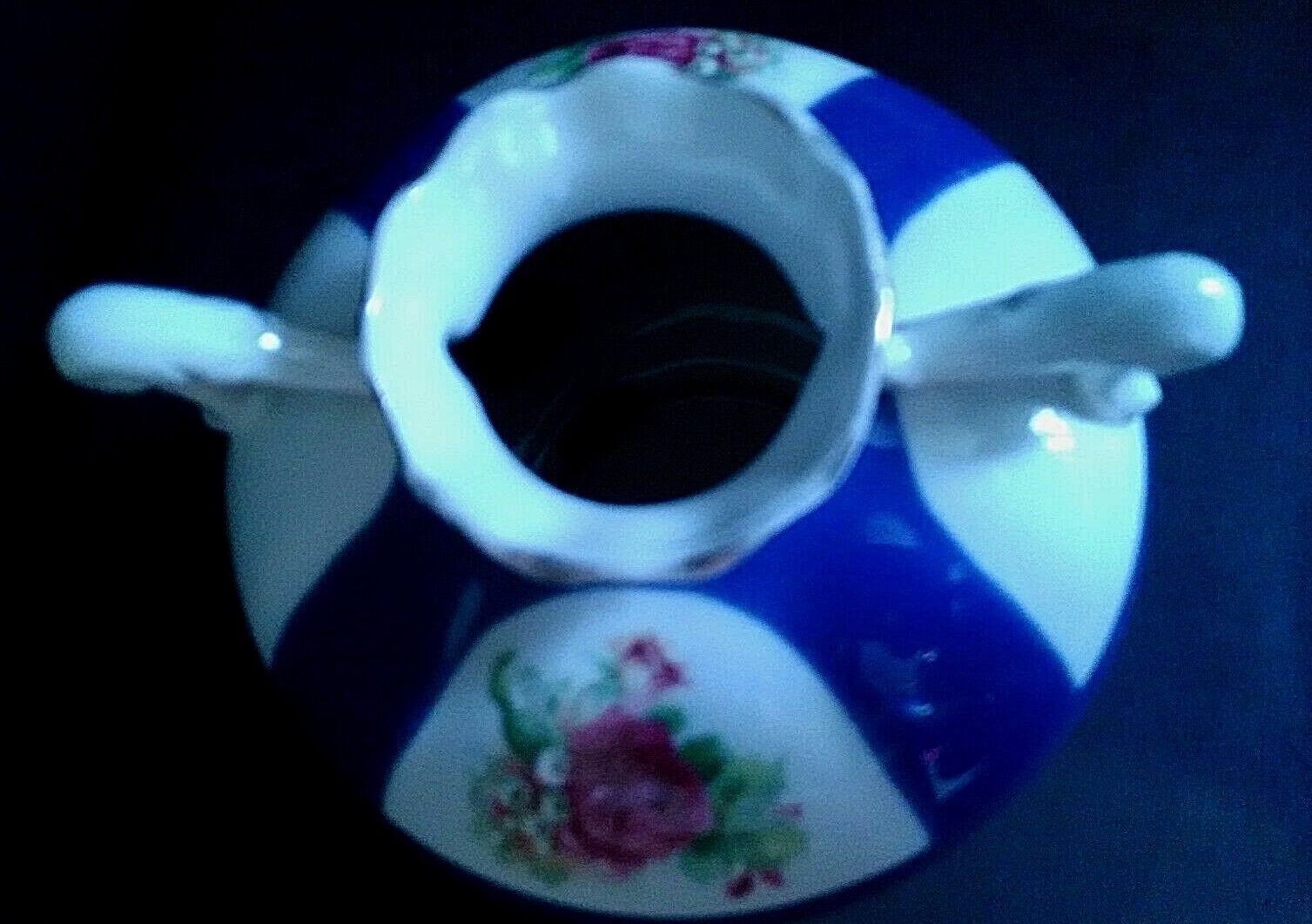 Porcelain ball vase floral decoration Austria