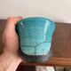 Pocket Vase Bowl Ashtray Raky Signed Pottery Craft Turquoise Z