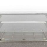 Acrylic coffee table with drawer, plexiglass lucite