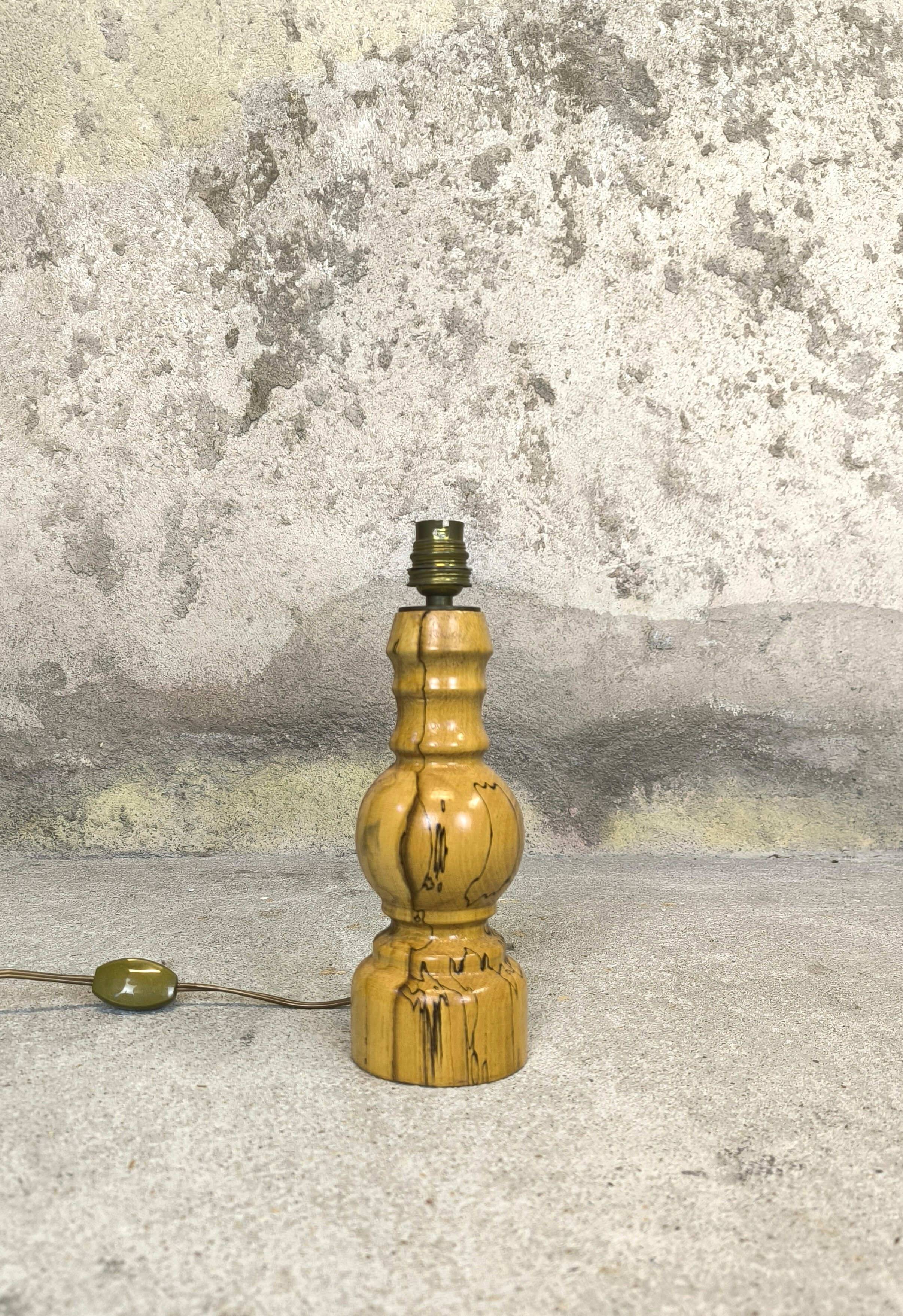 Vintage solid wood table lamp