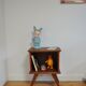 Wooden bedside table