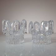 Duo de bougeoirs  par Goran Warff pour Kosta Boda années 70