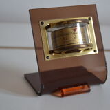 Smoked plexiglass thermometer 70s