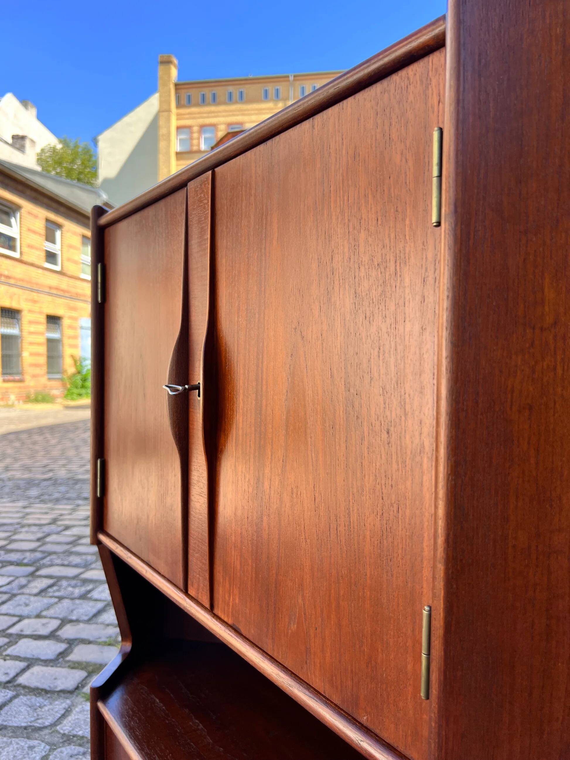 Teak Corner Cabinet by Omann Jun