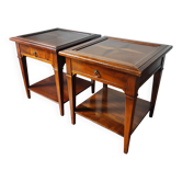 Pair of French-made side tables.