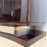 Art Deco Sideboard in Macassar, Marble & Chrome, France, 1930