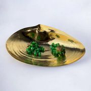 Art deco shell vide-poche in brass, Italy, 1970s