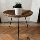 Table basse d’appoint osier 1960 vintage