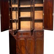 Bibliothèque anglaise secrétaire acajou style victorien