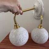 Pair of white wall lights