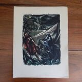 Illustration of the nativity The journey to Betlehem