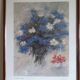 Wildflower bouquet, printed poster on vellum paper.