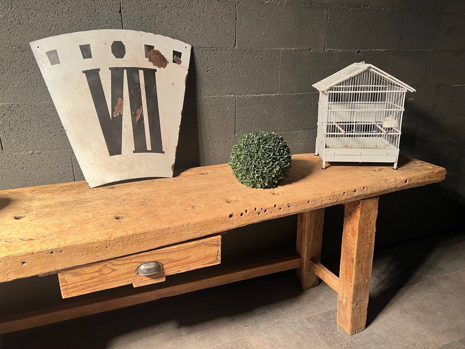 Old industrial workbench