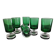 6 verres apéritif Luminarc Cavalier couleur vert bouteille