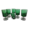 6 verres apéritif Luminarc Cavalier couleur vert bouteille