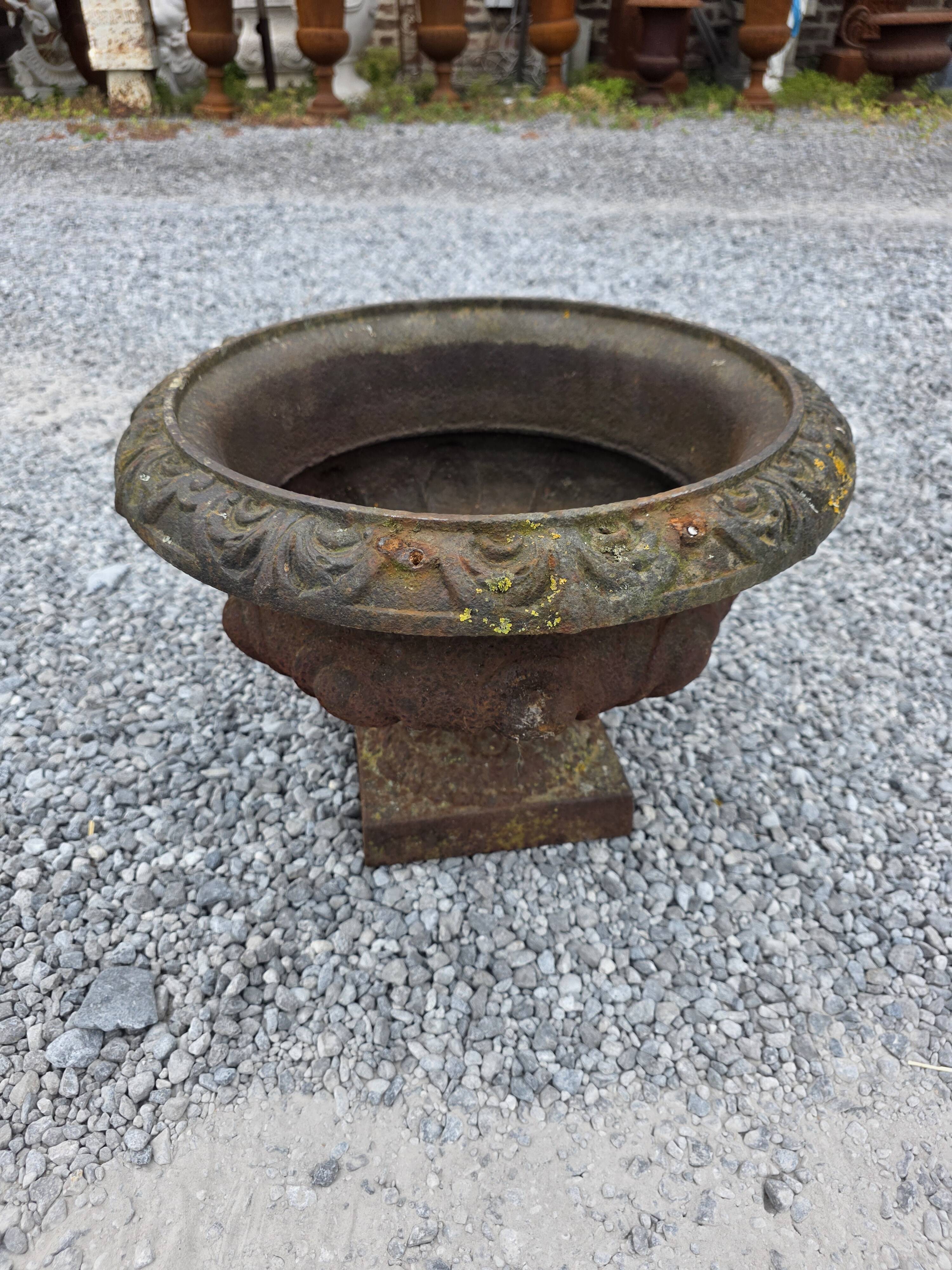 19th-century cast iron medical vase