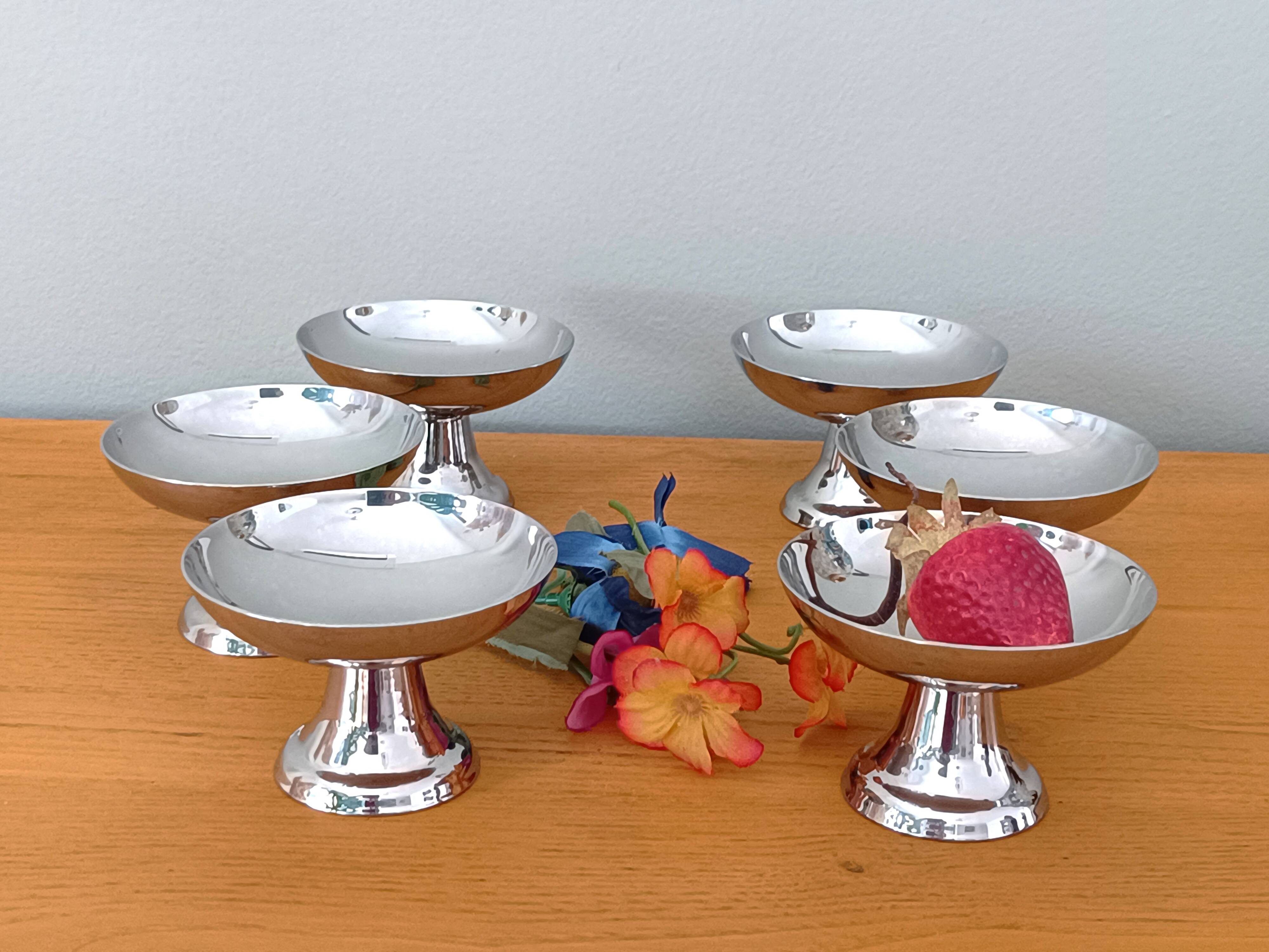 Guy Degrenne ice cream cups, set of 6