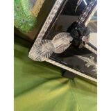 21st Century Venetian Black Floreal Hand-Carving Wall Mirror in Murano Glass