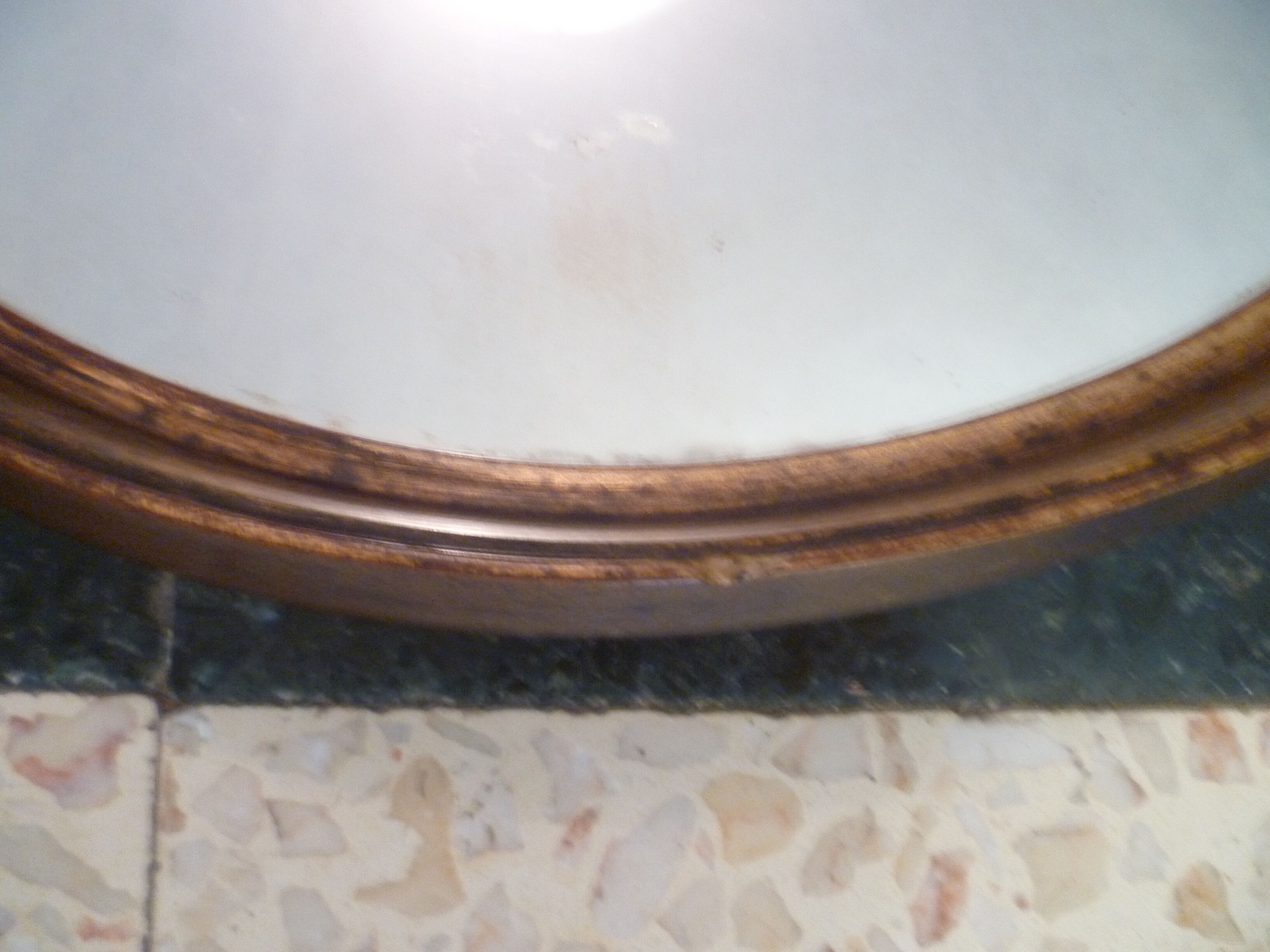 Pair of oval wall mirrors in bakelite 60's