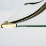 Esperia Pagoda chandelier brass and glass 1960s