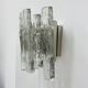 Wall sconce ice glass and metal by J.T. Kalmar for Kalmar, 60s