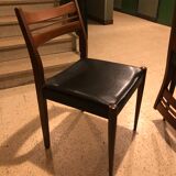 Series of 4 teak chairs
