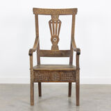 Antique oak armchair