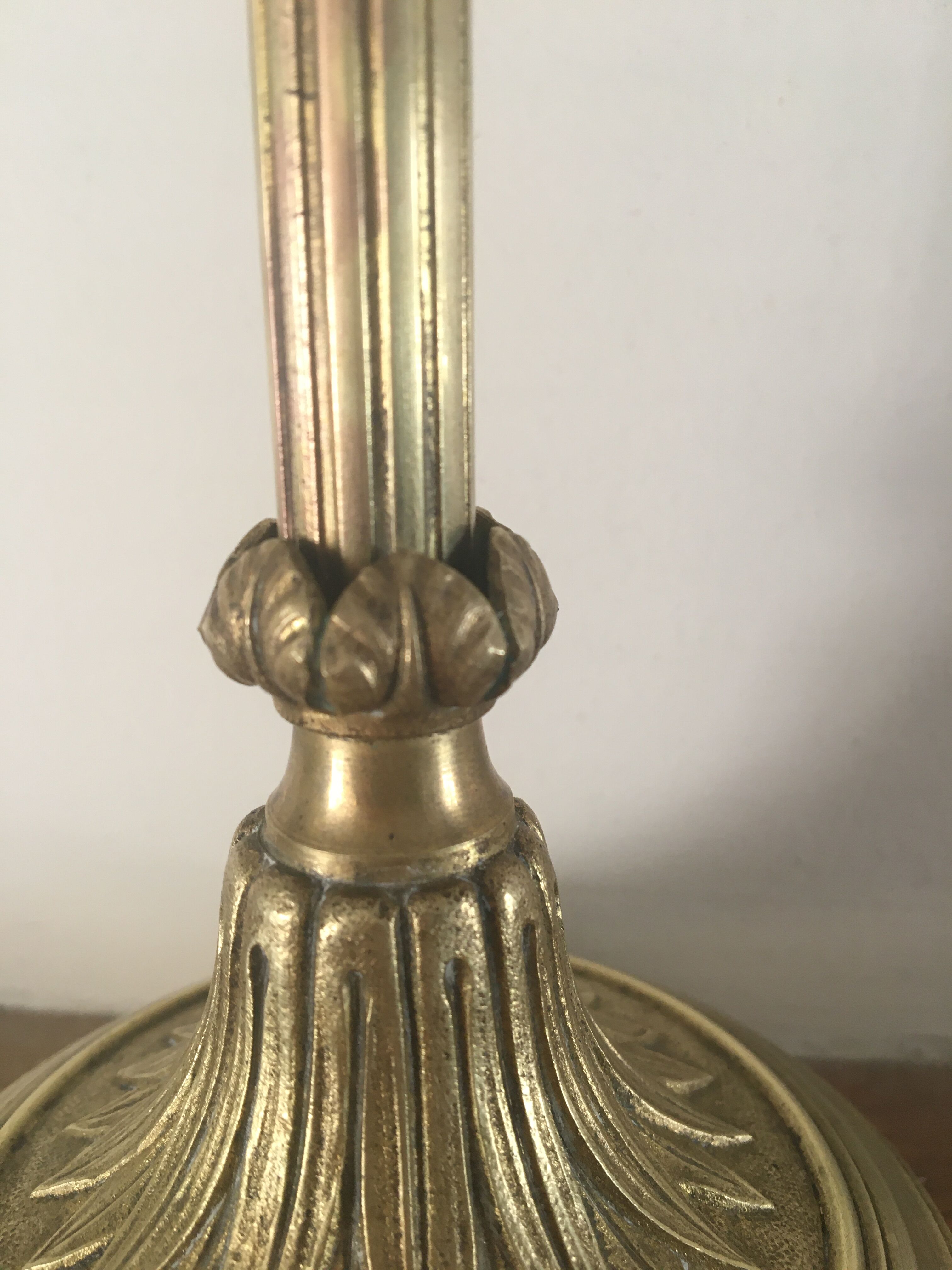 Bronze and brass lamp foot
