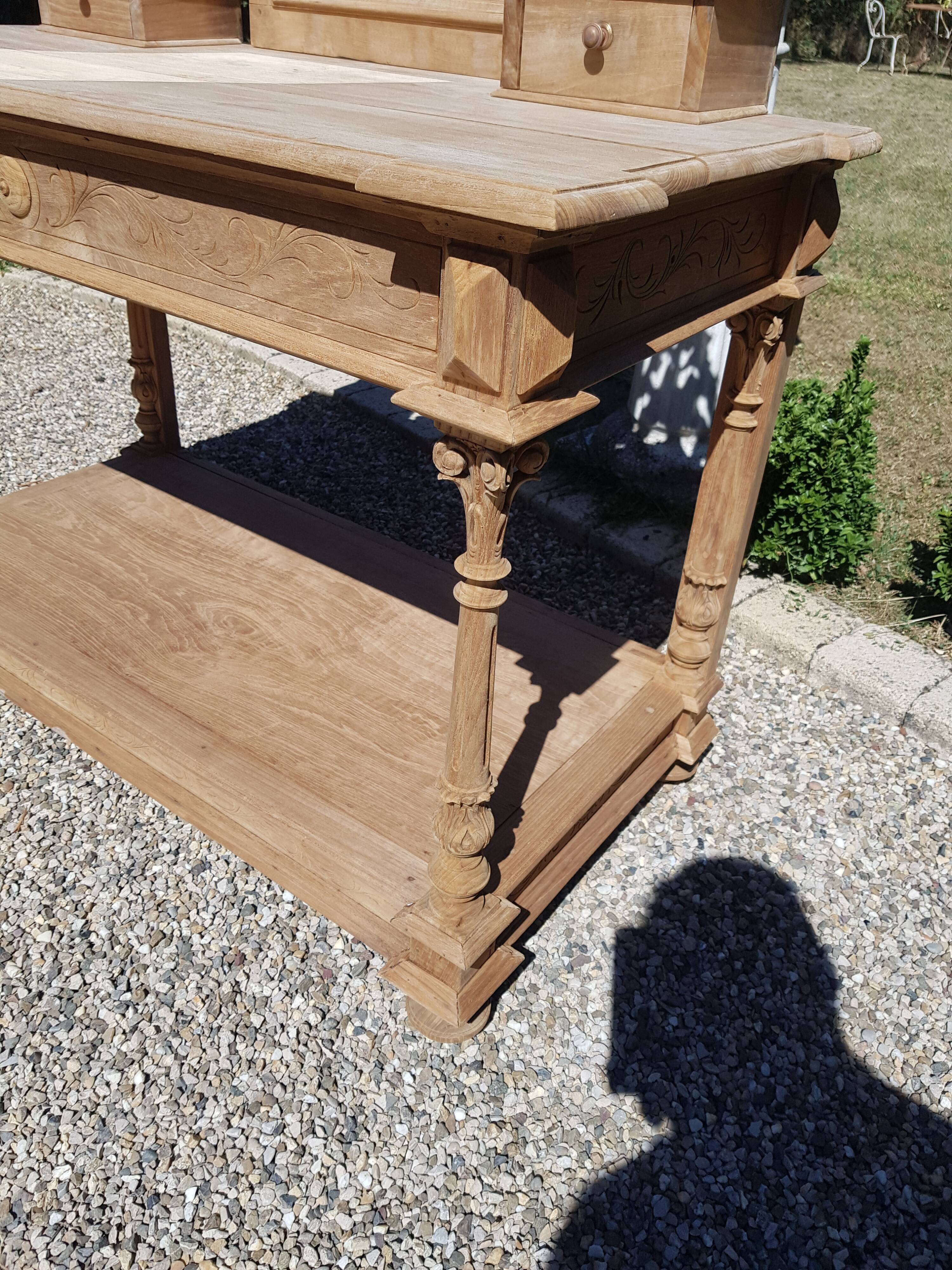 Raw oak dressing table