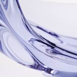 Blue glass fruit basket Cofrac style