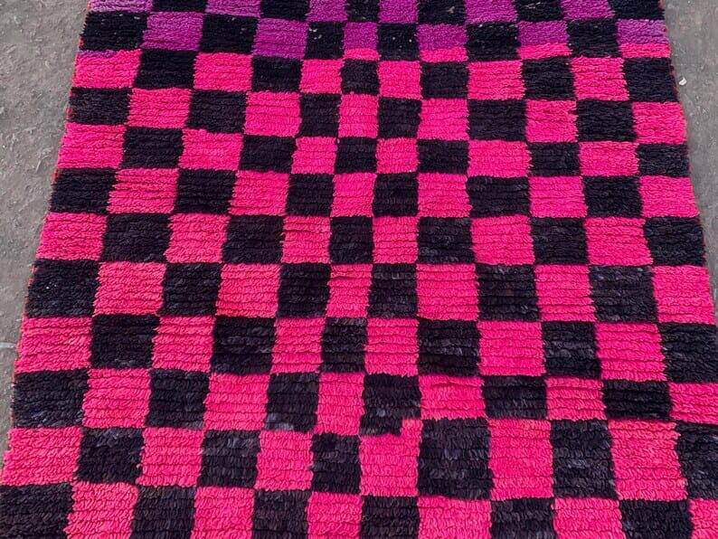 Handmade square Berber rug, size 150 x 250 cm
