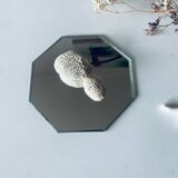Antique beveled octagonal mirror