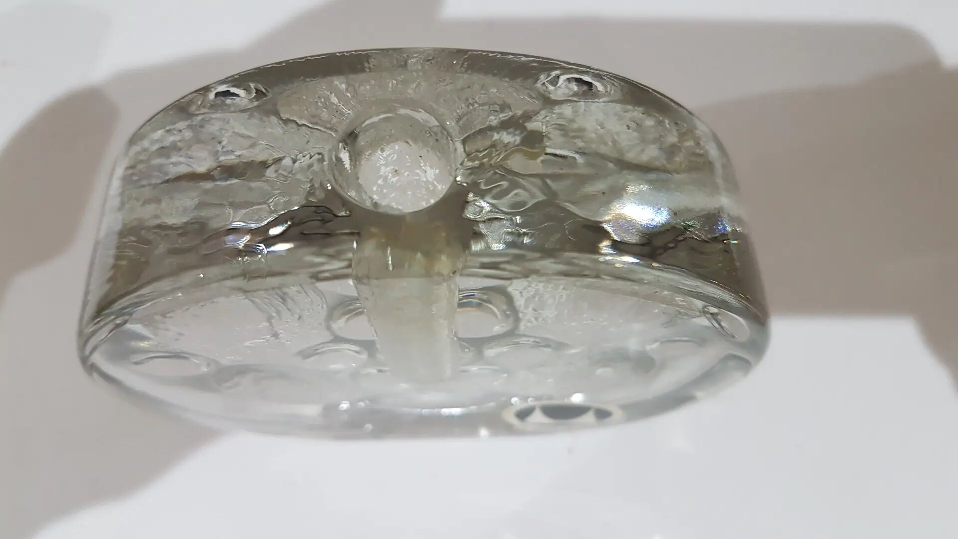 Solitaire vase, clear glass, designed by H. Düsterhaus, Walther Glas, Germa