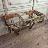 Transitional console in carved and gilded wood, France, 18th century