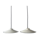 Lot 2 old white enamelled suspensions