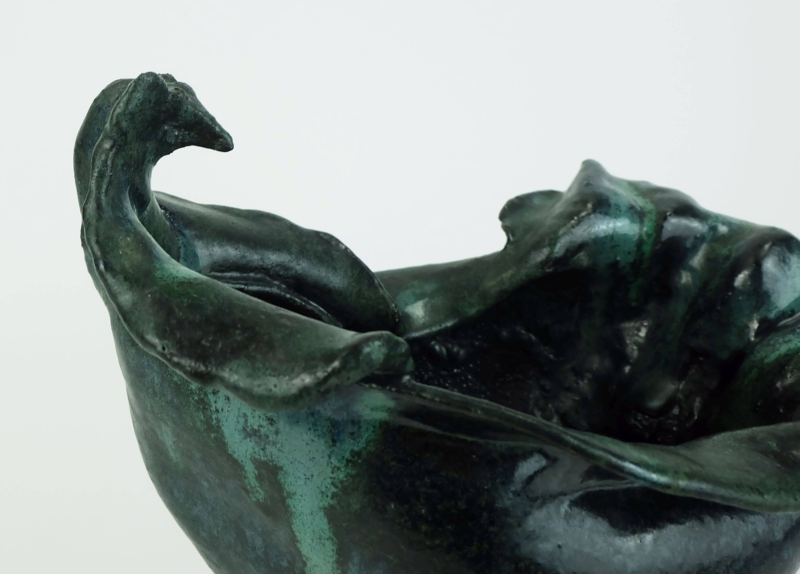 danish modern ceramic VASE bowl studio pottery conny walther demark 60s70s