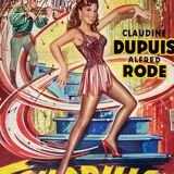 Affiche cinéma originale "Tourbillon" Claudine Dupuis 1953