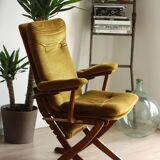 Folding recliner armchair