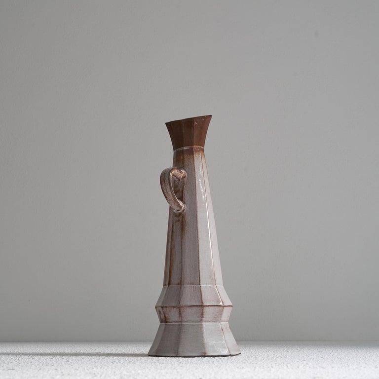 Cubist ceramic pitcher vase from the 1950s.