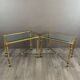 Pair of 20th Century Metal and Glass Side Tables
