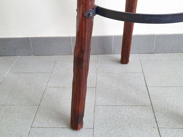 Tabouret de bar vintage brutaliste espagnol 1970
