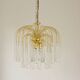 Paolo Venini-style pendant lamp – brass-plated,