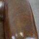 Large, Dark Cowhide Leather Chesterfield Armchair