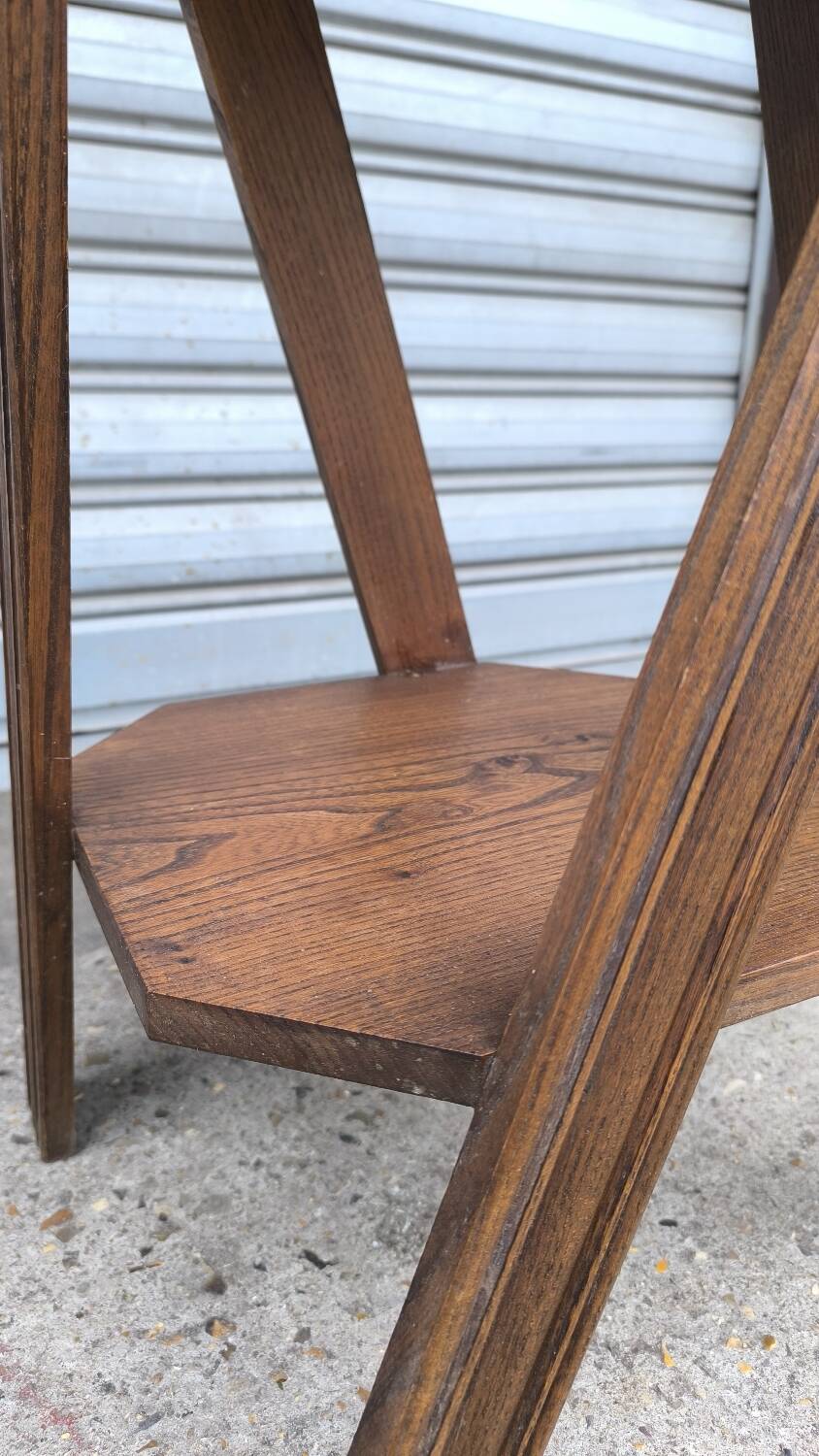 Art Deco oak side table