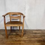 Vintage beech armchair