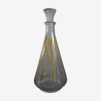 Carafe vintage en verre avec bouchon